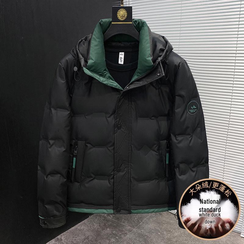 Męska casualowa kurtka puchowa z kapturem Woodpecker: Modne, Ciepłe i Wszechstronne Okrycia Wierzchnie na Zimę