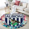West Brom,Round Area Rug,Carpet Rug for Living Room Bedroom Sofa Playroom Decor,Non-slip Floor Mat