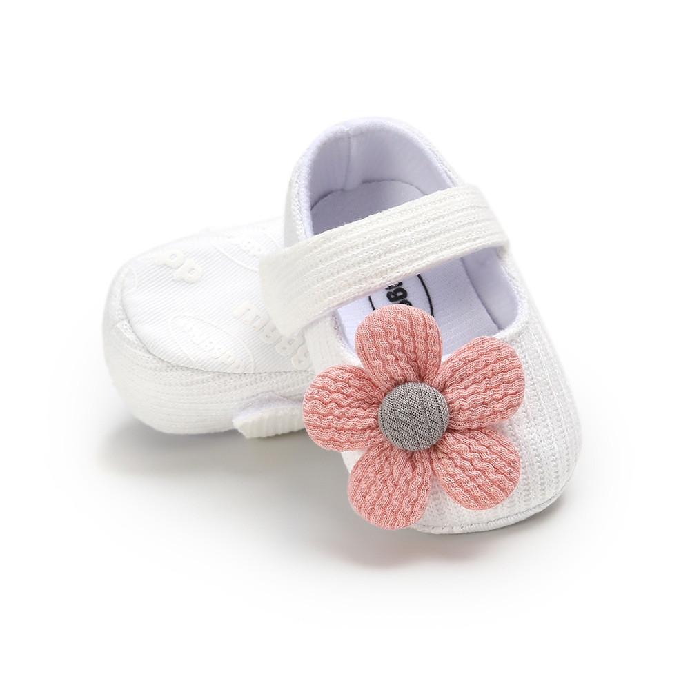 Baby Girls Soft Sole Floral Toddler Shoes With Non Slip Sole For Crawling And Walking