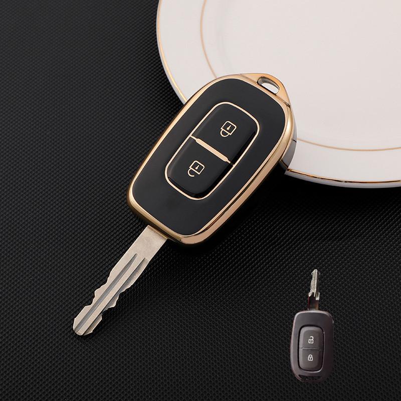 2 düğme TPU Araba Uzaktan Anahtar Fob Kapak Kılıf Renault Kwid Trafik Sembolü Dacia Sandero Logan Duster 2016 2017 2018 Kabuk