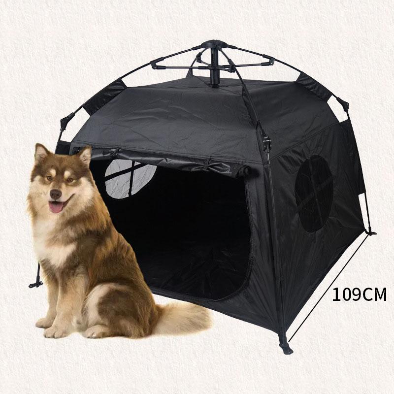 Automatisches Falt-Haustierzelt Wetterfest Tragbar Katzenhundehaus Outdoor Indoor Unterstand Camping Reisezubehör Oxford-Gewebebezug