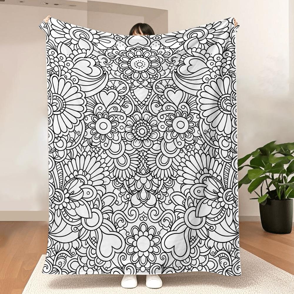 Halloween blanket Cartoon printed bear blanket Animation peripheral blanket Sofa blanket