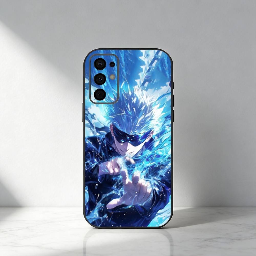 Hot-Blood Gojo Satoru J-Jujutsu Kaisen Phone Case For Samsung S25,S24,S21,S22,S23,S30,Ultra,S20,Plus,Fe,Note,5G Black Cover