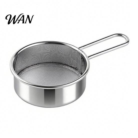 Flour Sifter Small Stainless Steel Fine Mesh Sieve for Cocoa Powder Handheld Sugar Egg Liquid Filter Home Kitchen Baking