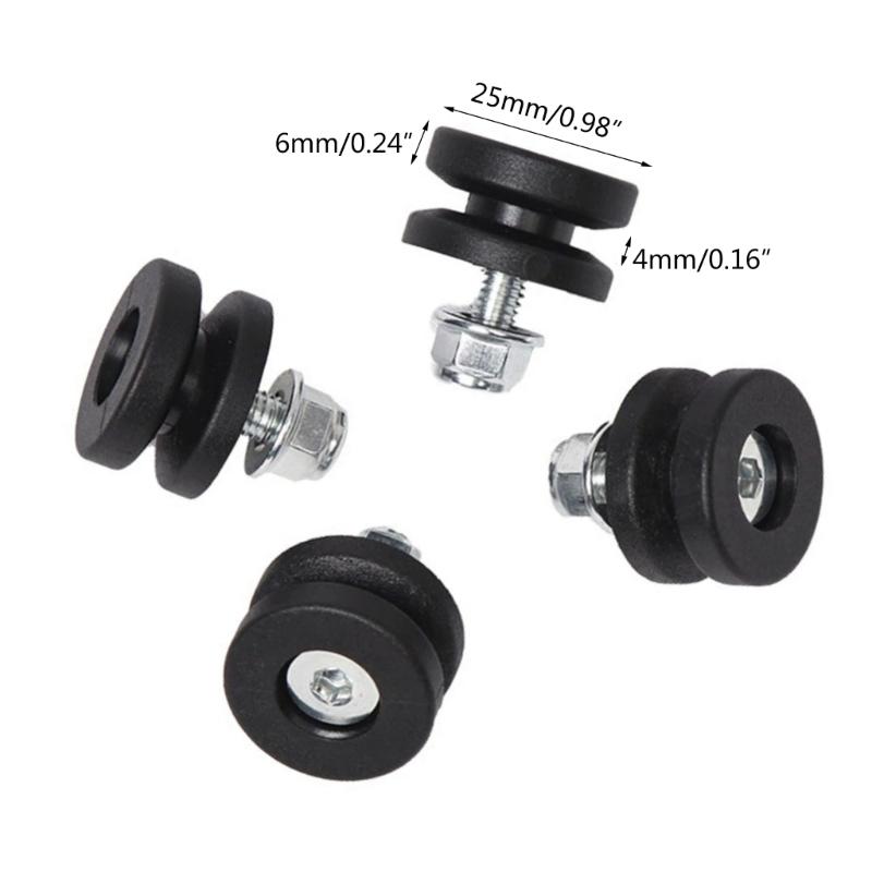 4 Pack Wear-resistant Plastics Cushion for Motorcycles Rear Luggage Case T/I Shaped Easy Installation Motorcycles Parts