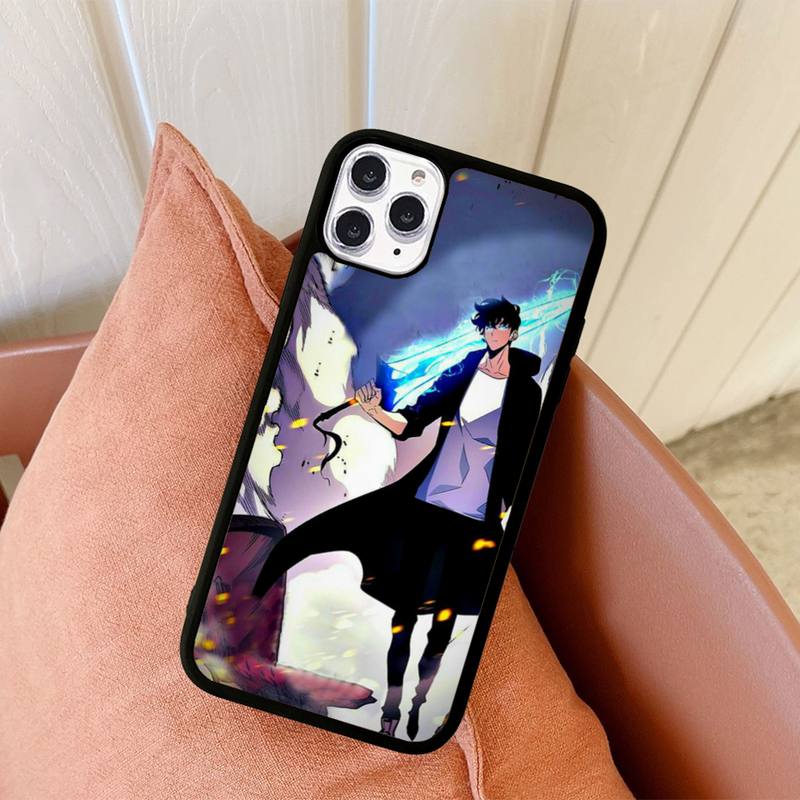 Husa de telefon Anime Solo Leveling Husa din silicon PC + TPU pentru iPhone 11 12 13 Pro Max 8 7 6 Plus X SE XR Hard Fundas