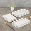 Melamine Rectangular Imitation Porcelain Plate for Hot Pot, BBQ, and Sushi Restaurants