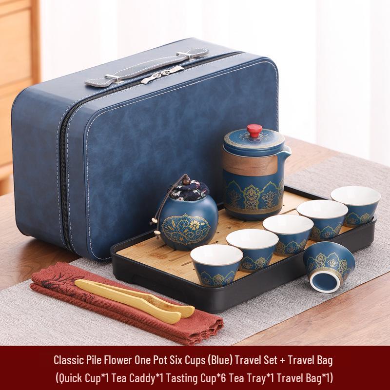 Portable Outdoor Gongfu Tea Set: Quick-Brew Travel Cup with Logo Print - Ideal for Camping and Business Souvenirs
