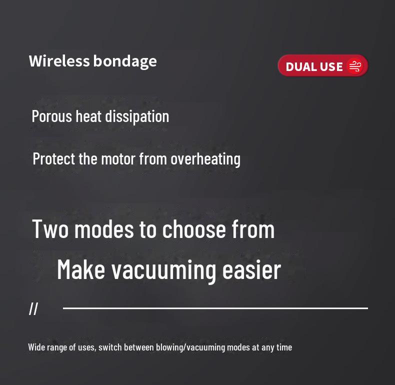 Rechargeable High-Power Turbo Fan & Lithium Electric Dust Blower Hair Dryer