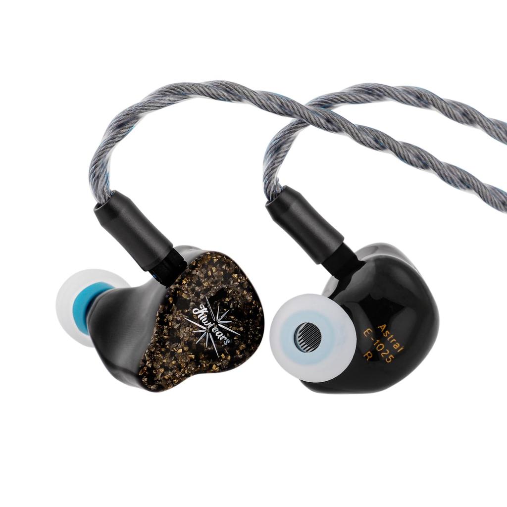 Linsoul Kiwi Ears Astral Hybrid (1DD+6BA) Professional Audiophile In-Ear Monitors with 10mm Dynamic Driver and Subwoofer, Six Balanced Armature