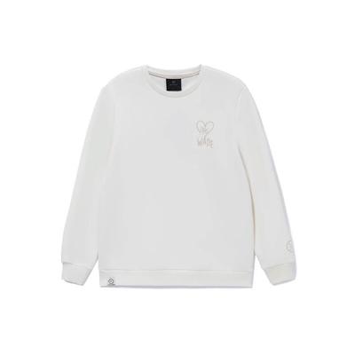 Li Ning Wade Series Letter Rundhals Langarm Sweatshirt Partnerlook Herren Sweatshirt Weiß AWDRG53-2