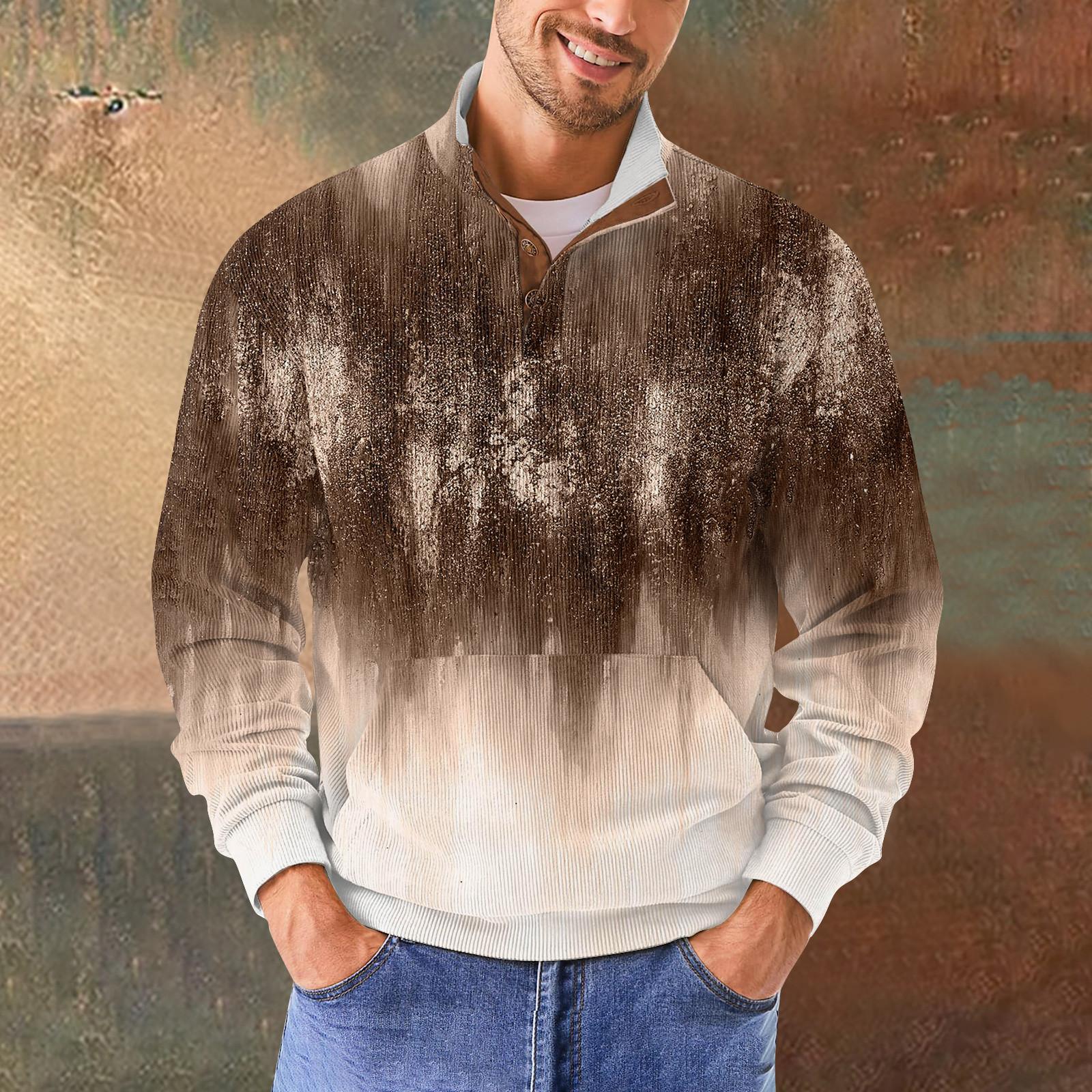 

Мужская повседневная толстовка в стиле ретро с градиентным принтом XXL коричневый