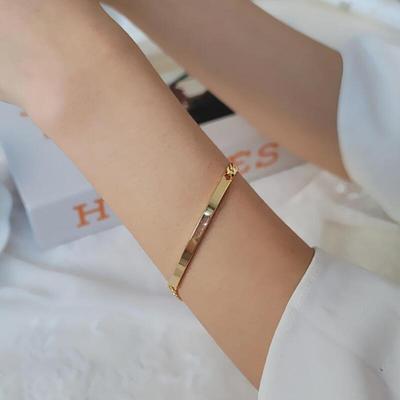 Women's Silver Gold Basic Smooth Fashion Bracelet