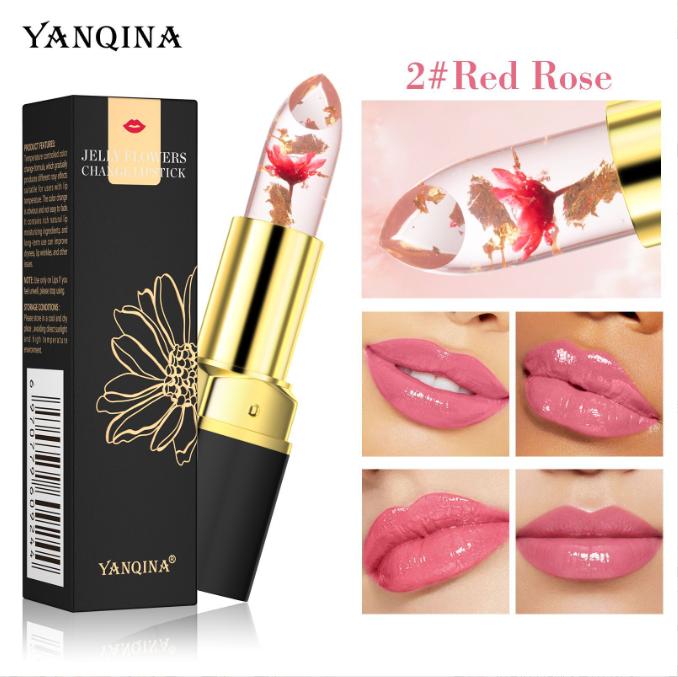 Voděodolný lesk na rty Flower Lipstick hydratační krém na rtěnku se změnou teploty