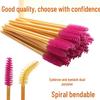 Disposable Gold Rod Eyelash & Eyebrow Brush Set: Comb, Mascara, Spiral Brush for Extensions