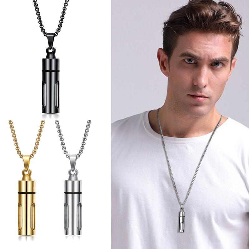 Clear Tube Perfume Bottle Necklace Diffuser Necklace Pendant Perfume Necklace Cylinde Tube for Memorial Jewelry Gift