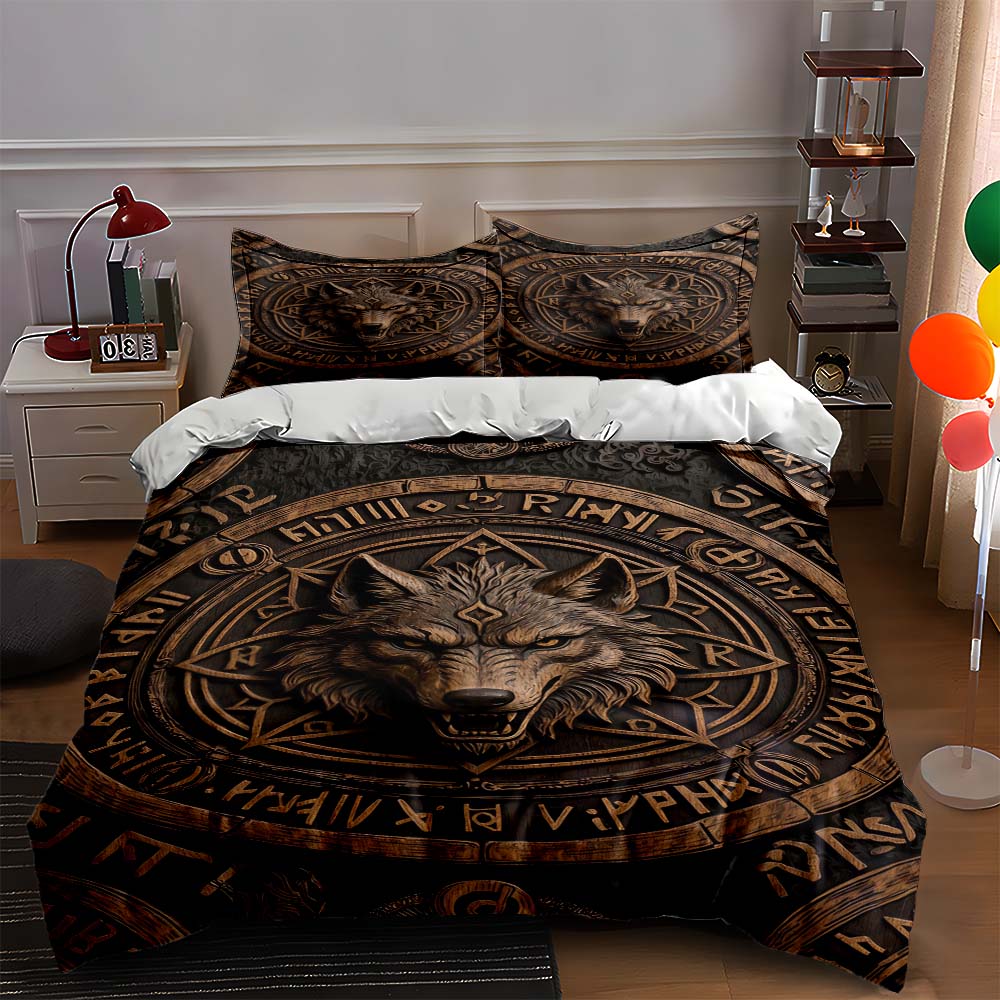 

Wolf, symbols, detailed. Bedding Duvet cover sets Duvet covers Pillowcases gifts (1 * Duvet Cover 2 * Pillowcases, without duvet insert) 135x200cm