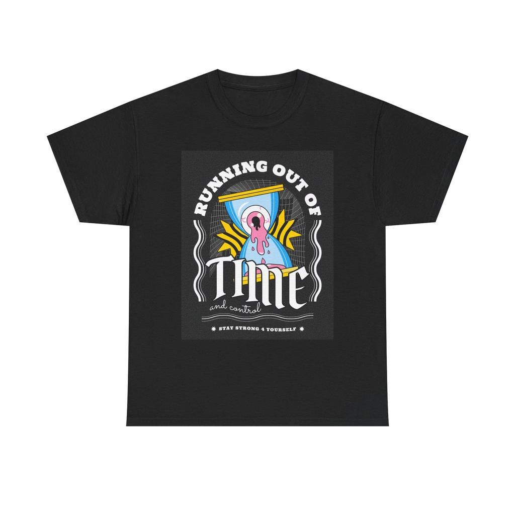 Men's and Women's T-shirts Running Out Of Time