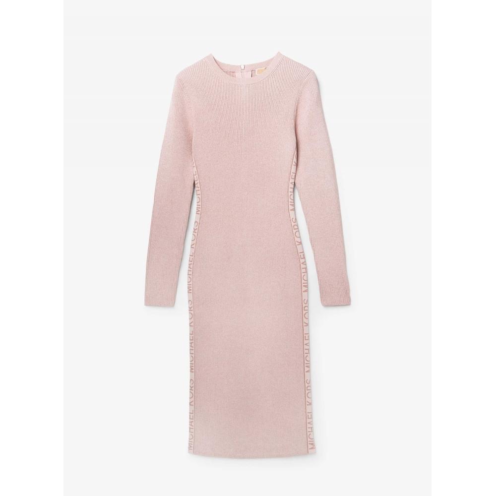 

MICHAEL KORS METALLIC MK TAPE LS DRESS JH3824P5ZV7278 ПОРОШКОВЫЕ РУМЯНА