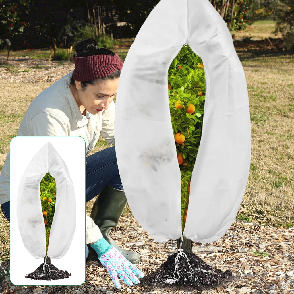 Plant Cold Cover, Drawstring Cold Cover, Frost Resistant Thickened Non Woven Fabric, Plant Warmth