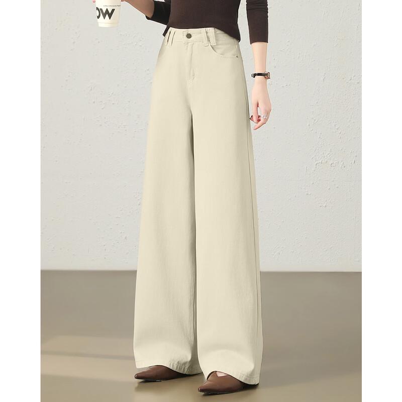 

TERRE BLEUE Casual High-Waist Wide-Leg Jeans for Women 29