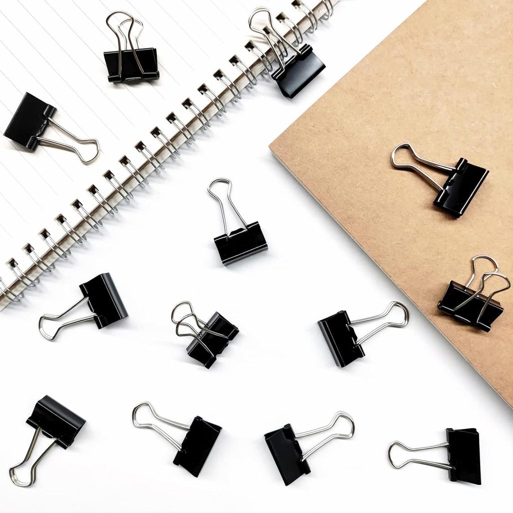 240Pcs Mini Binder Clips, 5/8 Inch(15mm), Paper Clamps Small Size for Office Supplies, Black