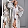 Women's Plus Size Luxury Lace Lingerie & Robe Set - Sexy Hollowed Design