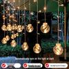 LED Solar Wishing Ball Curtain Light – Outdoor Waterproof Decorative Christmas Waterfall Lights.