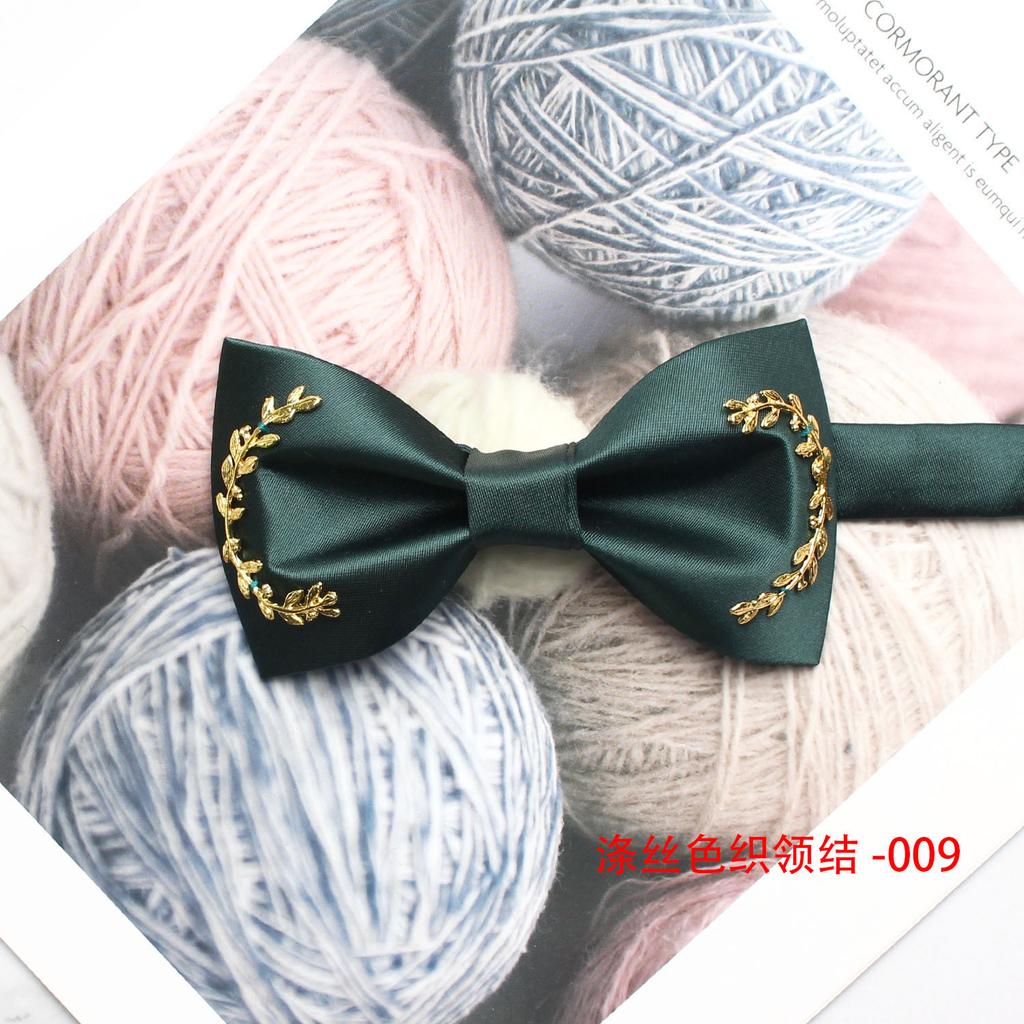 Men'S Styled Bow Tie, Wedding Celebration Groom Best Man Wedding Banquet Solid Color Bow Tie, Polyester Silk Yarn Bow Tie