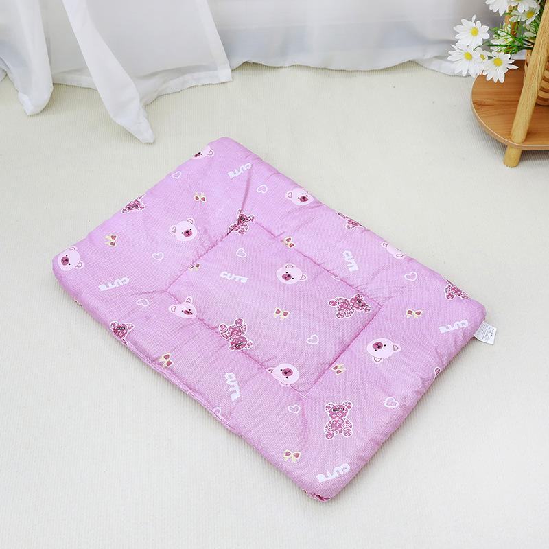 Washable Cotton Dog Bed Pad - Summer/Spring Cat Mattress for Air-Conditioned Rooms
