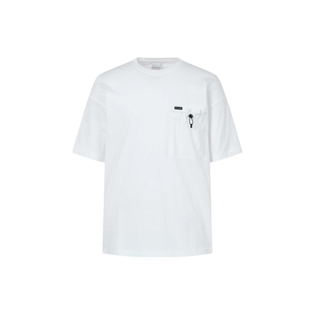 Columbia Landroamer™ Solid Outdoor Loose Fit Crew Neck Short Sleeve T-Shirt Unisex Tops White C52AM5099-100
