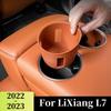 For Li LiXiang L7 2022 2023 Car Armrest Box Rear Row Water Cup Mat Silicone Pad Interior Modification Decoration Accessories
