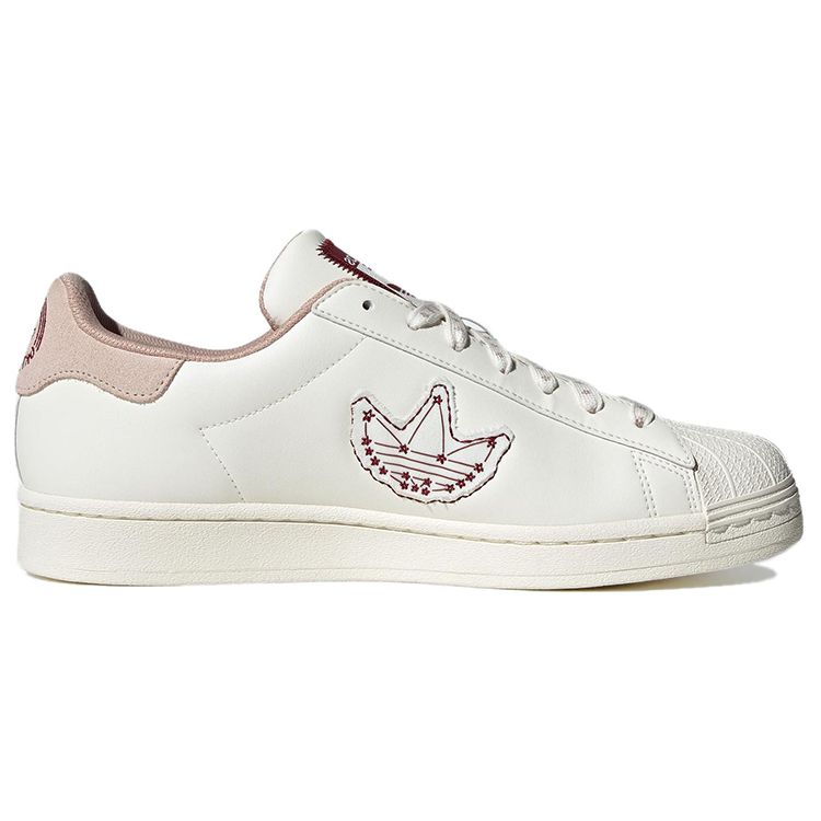 Adidas Originals Superstar Low Top Sneakers Unisex Sneakers White Pink IG3853