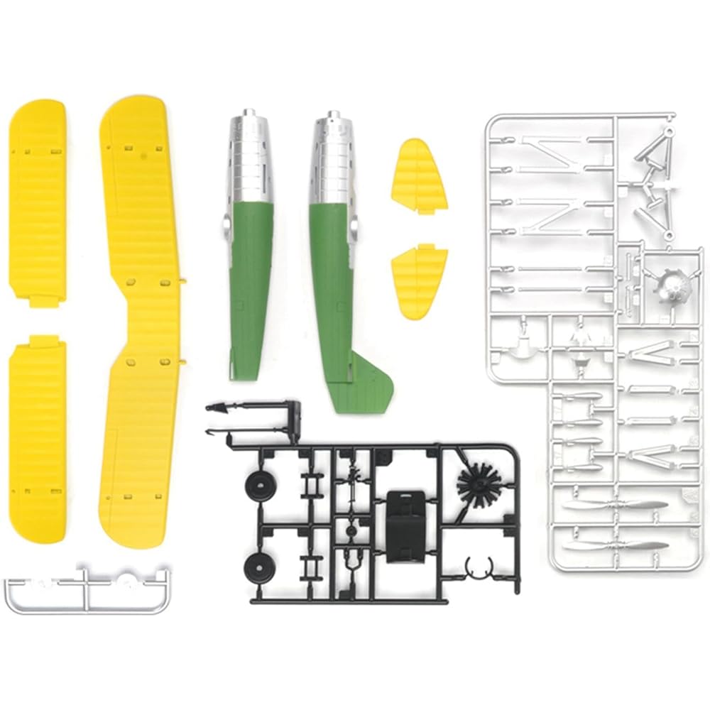 Colaxi 1/48 Aircraft Model Kit Yellow DIY Airplane Decoration Toy for Boys Table Display