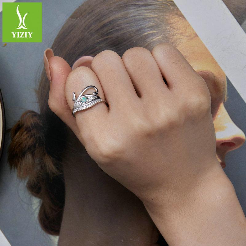 Eye Of Horus Opal Ring Luxury S925 Silver Ring Jewelry