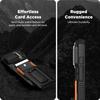 Mechanical Style Series for 17 16 15 14 13 Pro Max Wallet Card Holder Case [3-5 Cards] Rugged Semi-Automatic Card Slot