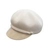 Autumn and Winter Pearl Wool Newsboy Hat Women's British Retro Leather Brimmed Octagonal Hat Shows Small Temperament Bere Cap
