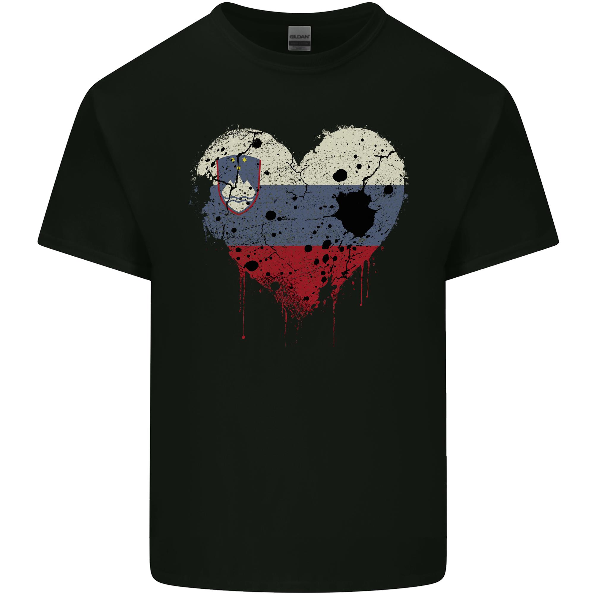 Love Slovenia Flag Slovenian Day Football Unisexs Light Cotton TShirt S