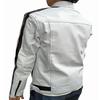 Herren-Lammlederjacke, Bikerjacke, Motorradjacke, Western-Moto-Jacke, weiße Lederjacke, Party-Wear-Jacke, besonderes Geschenk für Ihn