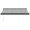 Retractable Awning Anthracite & White 3.5 X 2.5 M Fabric & Aluminum