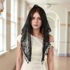 Vintage Lace Flower Hair Scarf Shawl Cute Triangle Head Scarf Bandanas for Women  Photography
