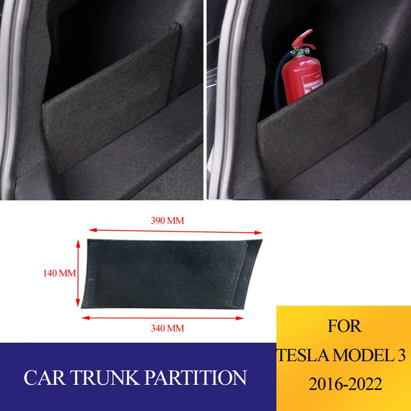 Rear Car Trunk Organizer Side Divider for Tesla Model 3 2016 - 2026 Back Tail Boot Baffle Modified Upgrade Parts Accessories