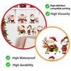 Indoor Christmas Scene Wall Stickers, Watercolor Santa Claus Reindeer Decals, Self-Adhesive Festive Decorations Stickers for Living Room Bedroom
