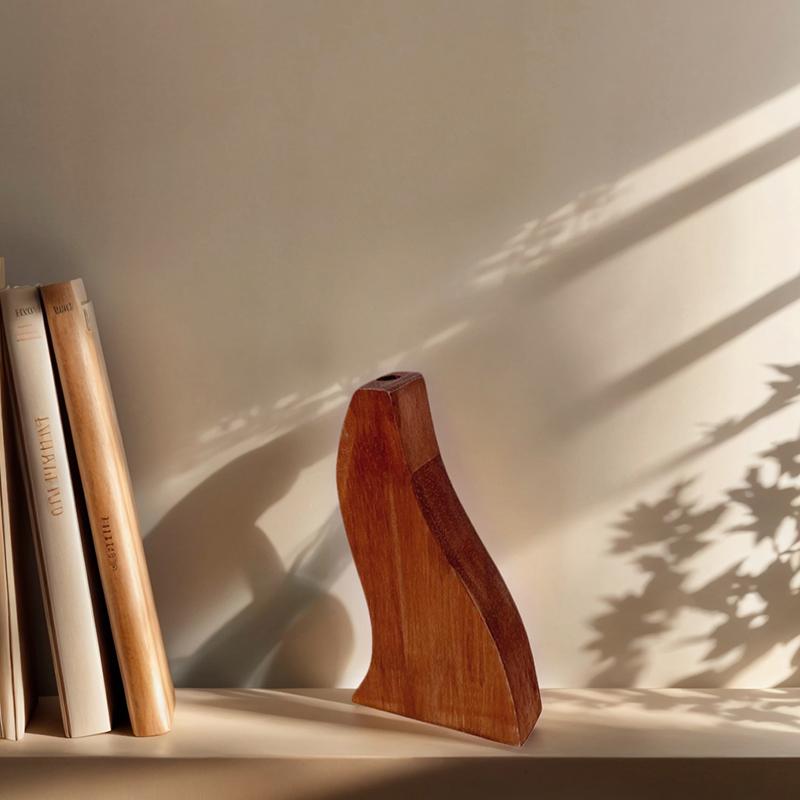 Handgefertigte Blumenkunst Schreibtischornamente Vase Heimdekorationen Holz Retro Natürliche Materialien Dekorativ 4 Stile