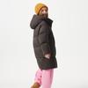 Tamboer Unisex Kinder Lange Kapuzen-Daunenjacke