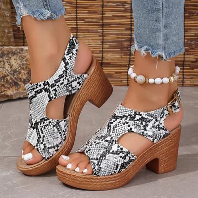 2025 Hot Sale Damesschoenen Gespsluiting Dames Sandalen Mode Peep Toe Casual Sandalen Dames Zomer Bestseller Sandalen met Hak