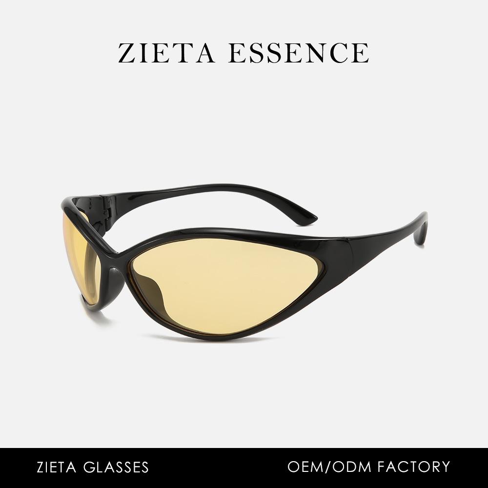 Street Punk Cat Eye Sunglasses Futuristic Runway Uv-Proof Sunglasses Glasses