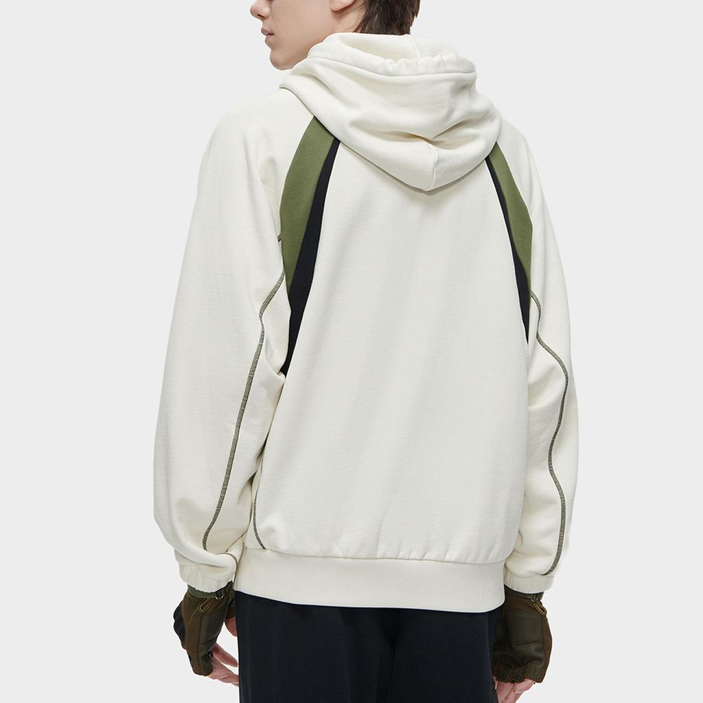 Fila Fusion Color Block Loose Fit Hoodie Men hoodies Light-Mist-Gray T11M341203FGY