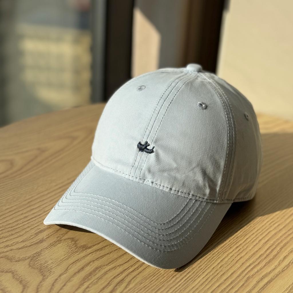 Korean-style versatile baseball cap with puppy embroidery for women, wide brim that makes the face look smaller, pure cotton slimming duckbill cap