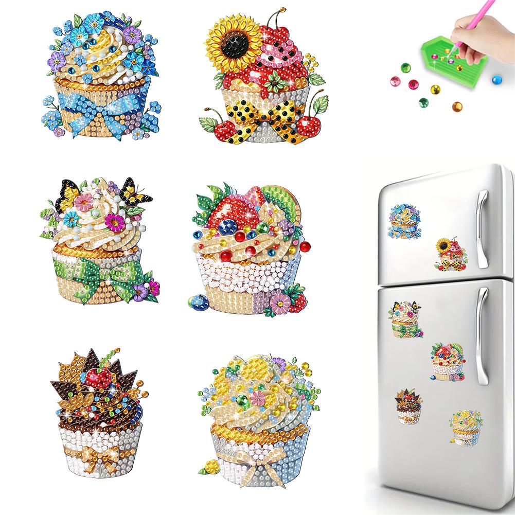 6Pcs Acrylic Special Shape Owl Fridge Stickers Diamond Art Fridge Magnet Diamond Painting Fridge Magnet for Fridge Whiteboards